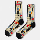 Zeitgemäße Abstrakte Socken mit dynamischer Geomet (Linkes Detail)