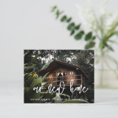 Zeitgemäße Ankündigung, das moderne Foto zu versch Postkarte (Stehend Vorderseite)