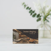 Zeitgemäße Berufliche Zuhause-Inszenierung Visitenkarte (Stehend Vorderseite)