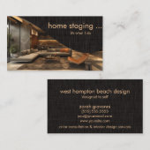 Zeitgemäße Berufliche Zuhause-Inszenierung Visitenkarte (Vorne/Hinten)