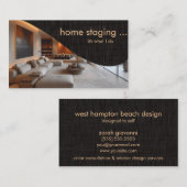 Zeitgemäße Berufliche Zuhause-Inszenierung Visitenkarte (Vorne/Hinten)