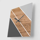 Zeitgemäße Blockstreifen auf Imitaten Quadratische Wanduhr (Winkel)