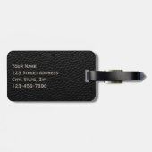 Zeitgemäße braune und schwarzbraune Leder - Druckm Gepäckanhänger (Rückseite horizontal)