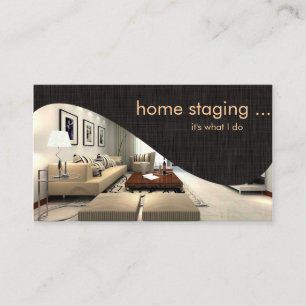 Zeitgemäße Chic-Home-Staging Visitenkarte
