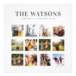 Zeitgemäße Familienkollage Fotodruck