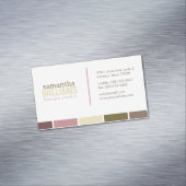 Zeitgemäße Farbblöcke Magnetische Visitenkarte (Beispiel)