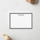 Zeitgemäße flache Notizkarte mit Name Mitteilungskarte (Vorderseite/Rückseite Beispiel)