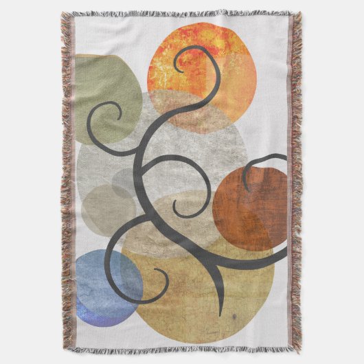 Zeitgemäße Gemusterte Kreise Decke (Vorderseite Vertikal)