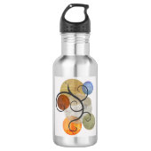 Zeitgemäße Gemusterte Kreise Edelstahlflasche (Vorderseite)
