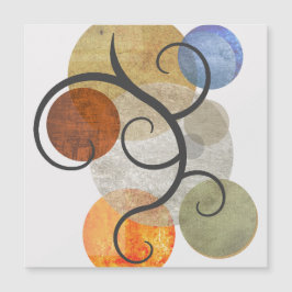 Zeitgemäße Gemusterte Kreise Magnetkarte