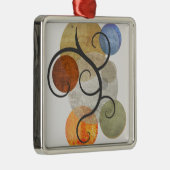 Zeitgemäße Gemusterte Kreise Ornament Aus Metall (Rechts)