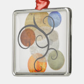 Zeitgemäße Gemusterte Kreise Ornament Aus Metall (Links)