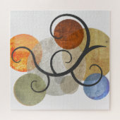 Zeitgemäße Gemusterte Kreise Puzzle (Horizontal)
