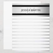 Zeitgemäße Imitate Silver Ombre Stripes & Black (Vorne/Hinten)