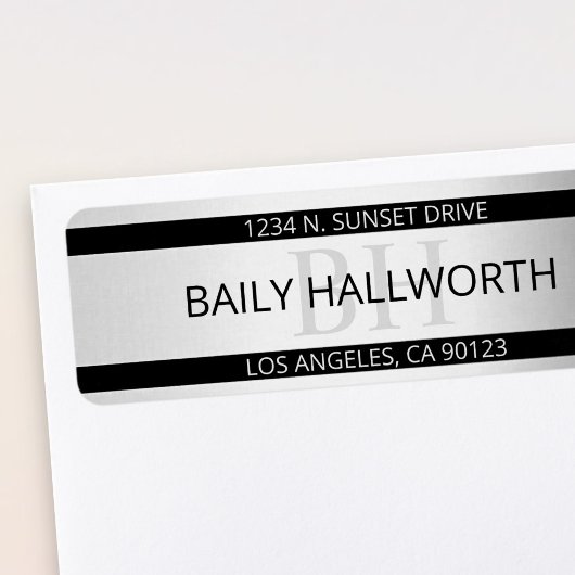 Zeitgemäße Imitate Silver Ombre Stripes & Black