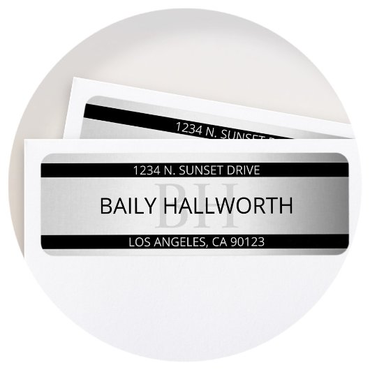 Zeitgemäße Imitate Silver Ombre Stripes & Black