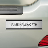 Zeitgemäße Imitate Silver Ombre Stripes & Black Autoaufkleber (Auf Auto)