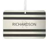 Zeitgemäße Imitate Silver Ombre Stripes & Black Autolufterfrischer (Rückseite)