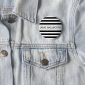 Zeitgemäße Imitate Silver Ombre Stripes & Black Button (Beispiel)
