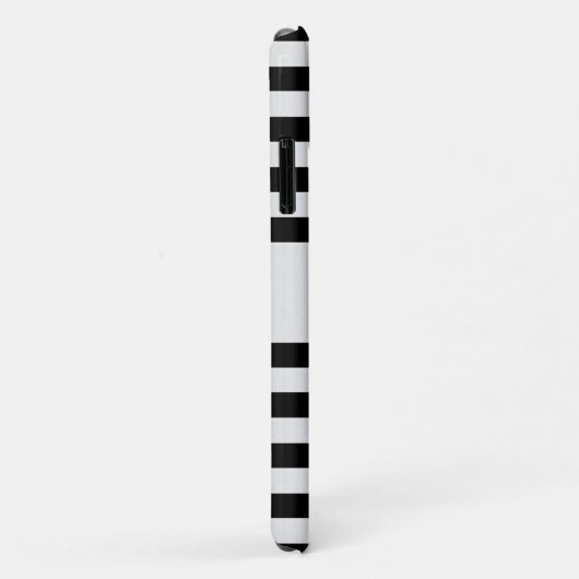 Zeitgemäße Imitate Silver Ombre Stripes & Black Case-Mate iPhone Hülle (Hinten/Rechts)