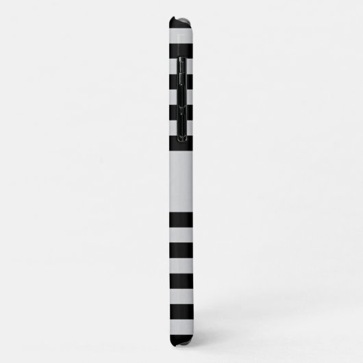 Zeitgemäße Imitate Silver Ombre Stripes & Black Case-Mate iPhone Hülle (Hinten/Links)