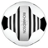 Zeitgemäße Imitate Silver Ombre Stripes & Black Fußball (Gedreht)