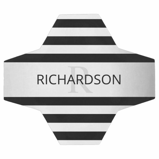 Zeitgemäße Imitate Silver Ombre Stripes & Black Fußball (Flach)