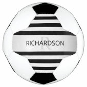 Zeitgemäße Imitate Silver Ombre Stripes & Black Fußball (Vorderseite)