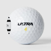 Zeitgemäße Imitate Silver Ombre Stripes & Black Golfball (Logo)