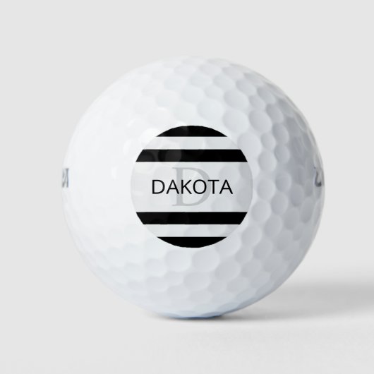 Zeitgemäße Imitate Silver Ombre Stripes & Black Golfball (Vorderseite)
