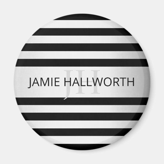 Zeitgemäße Imitate Silver Ombre Stripes & Black Magnet (Vorne)