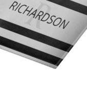 Zeitgemäße Imitate Silver Ombre Stripes & Black Schneidebrett (Ecke)