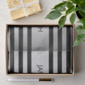 Zeitgemäße Imitate Silver Ombre Stripes & Black Seidenpapier (Geschenk)