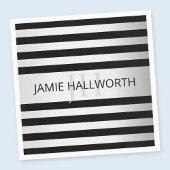 Zeitgemäße Imitate Silver Ombre Stripes & Black Serviette