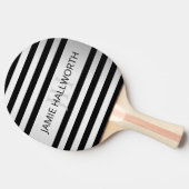 Zeitgemäße Imitate Silver Ombre Stripes & Black Tischtennis Schläger (Seitenansicht)