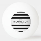 Zeitgemäße Imitate Silver Ombre Stripes & Black Tischtennisball (Vorderseite)