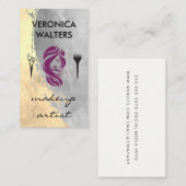 Zeitgemäße Make-up und Hair Visitenkarte (Vorne/Hinten)