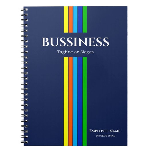 Zeitgemäße Markierungen Vertikale Streifen Blau Notizblock (Vorderseite)