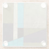 Zeitgemäße Minimalistische Malerei mit tiefer Farb Glasuntersetzer (Rückseite)