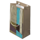 Zeitgemäße Minimalistische Malerei mit tiefer Farb Kleine Geschenktüte (Rückseite Schrägansicht)