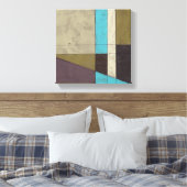 Zeitgemäße Minimalistische Malerei mit tiefer Farb Leinwanddruck (Insitu (Schlafzimmer))