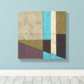 Zeitgemäße Minimalistische Malerei mit tiefer Farb Leinwanddruck (Insitu (Holzboden))