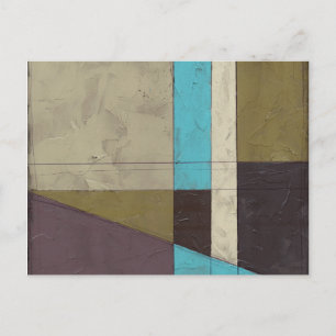 Zeitgemäße Minimalistische Malerei mit tiefer Farb Postkarte