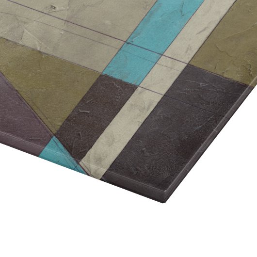 Zeitgemäße Minimalistische Malerei mit tiefer Farb Schneidebrett (Ecke)