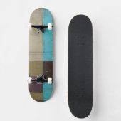 Zeitgemäße Minimalistische Malerei mit tiefer Farb Skateboard (Vorderseite)