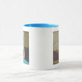 Zeitgemäße Minimalistische Malerei mit tiefer Farb Tasse (Zentrum)