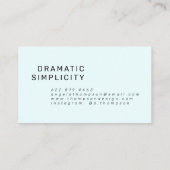 Zeitgemäße Pastellfarben, aquamarin rosa Farbverla Visitenkarte (Rückseite)