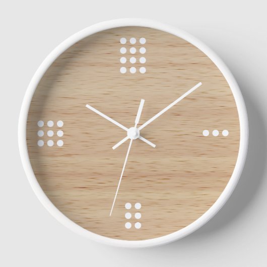 Zeitgemäße Punktzahlen auf Imitaten aus Holz Uhr (Vorderseite)