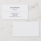 Zeitgemäße Schwarz-weiße Trendkarte Visitenkarte (Vorne/Hinten)