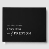 Zeitgemäße Skripte Modernes, einfaches Minimalisti Gästebuch (Vorderseite)